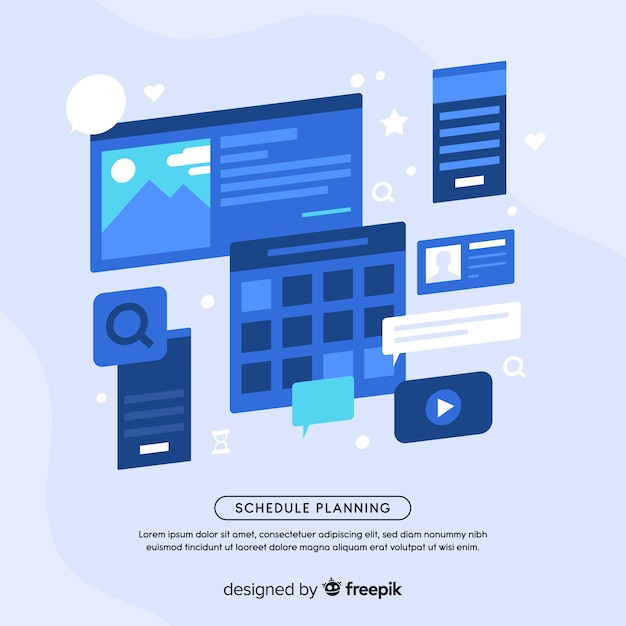 Free vector professional planning schedule concept