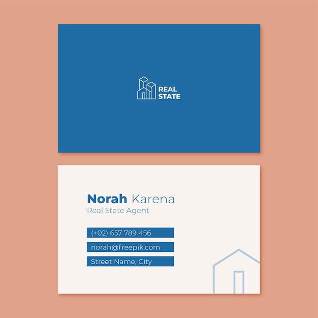 Professional real estate agent business card