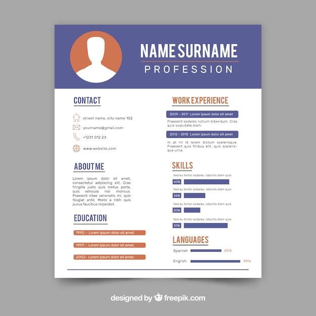 Professional resume template