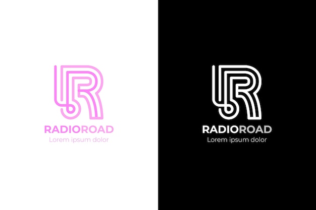 Профессиональный шаблон логотипа rr
