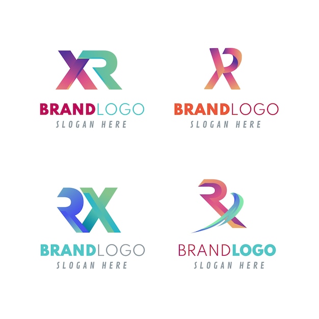 Modello di logotipo rx professionale