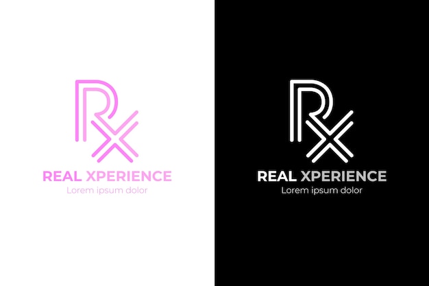 Professional rx logotype template