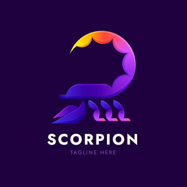 Vettore gratuito modello di logo scorpione professionale