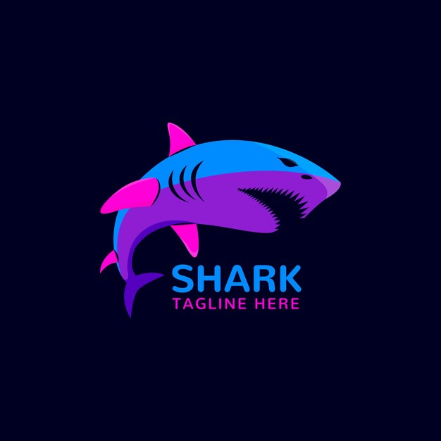 プロのサメのロゴのテンプレート