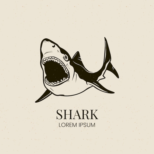 Free Vector professional shark logo template