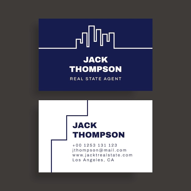 Free vector professional simple real estate business card