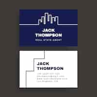 Free vector professional simple real estate business card