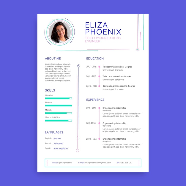 professional simple technology resume
