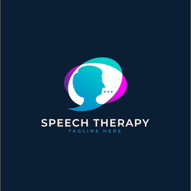 Professional speech therapy logo template