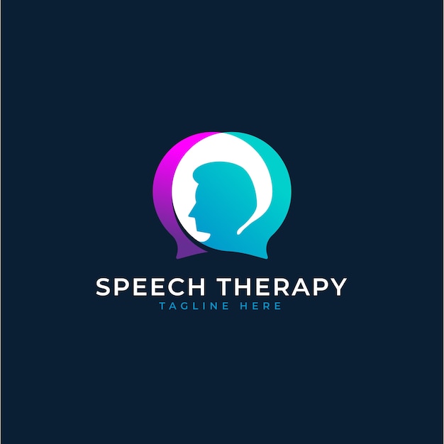 Free vector professional speech therapy logo template