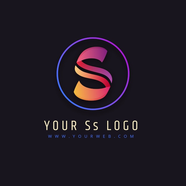 Бесплатное векторное изображение Профессиональный шаблон логотипа ss