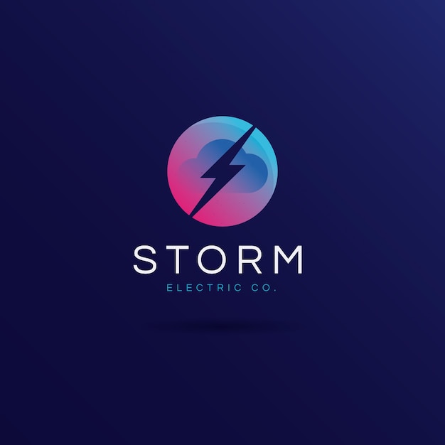 Шаблон логотипа профессиональный шторм