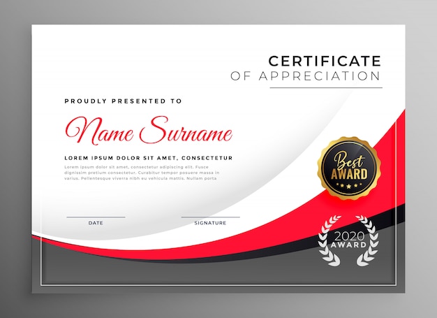 Professional success certificate design template