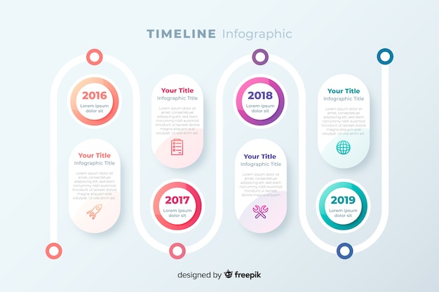 Professional timeline infographic