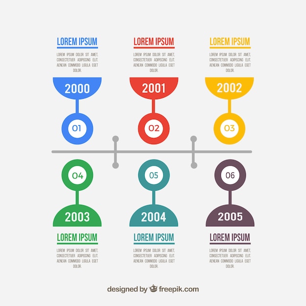 Professional timeline with modern style