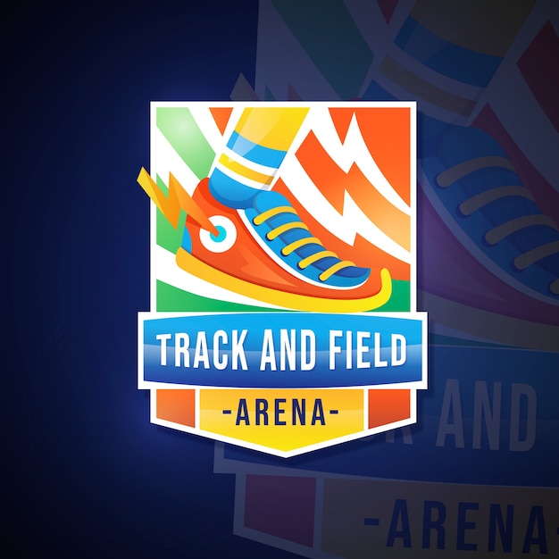 Professional track and field logo template