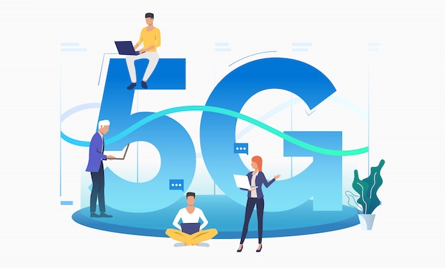 Free vector professionals using high speed 5g network