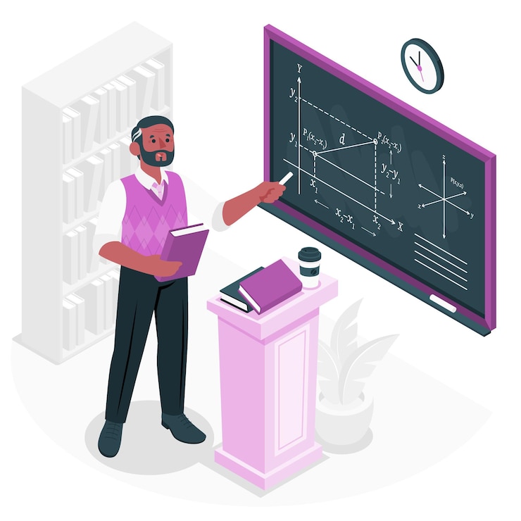 Free Vector professor concept illustration
