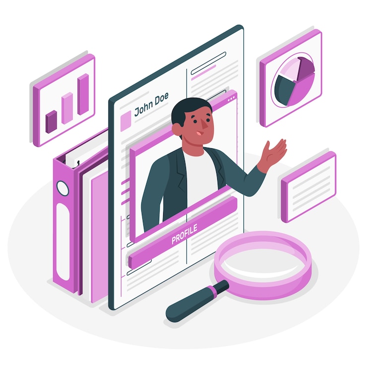 Free Vector profile analysis concept illustration