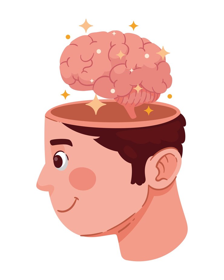 無料Vector 脳プロフィールのイラスト 孤立したベクトル