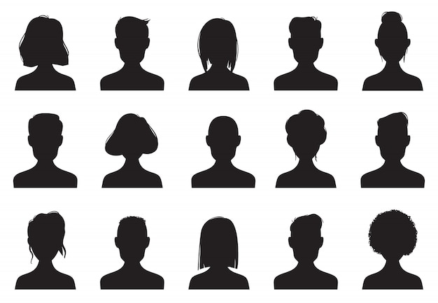 Download Woman face silhouettes | Free Vector