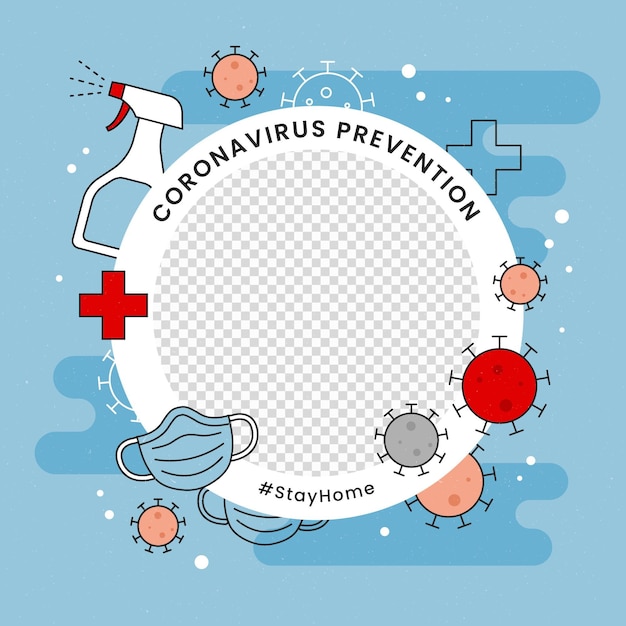 Profile picture coronavirus facebook frame