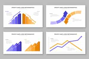 Free vector profit and loss infographic template