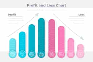 Free vector profit and loss infographic