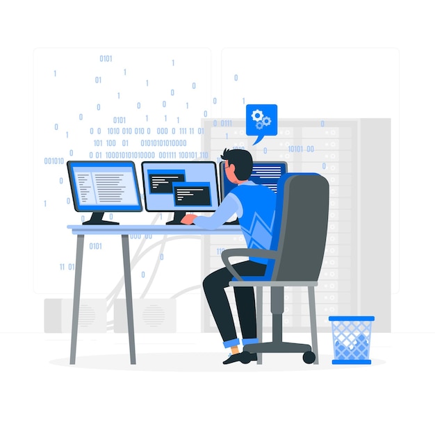 Free vector programmer concept illustration