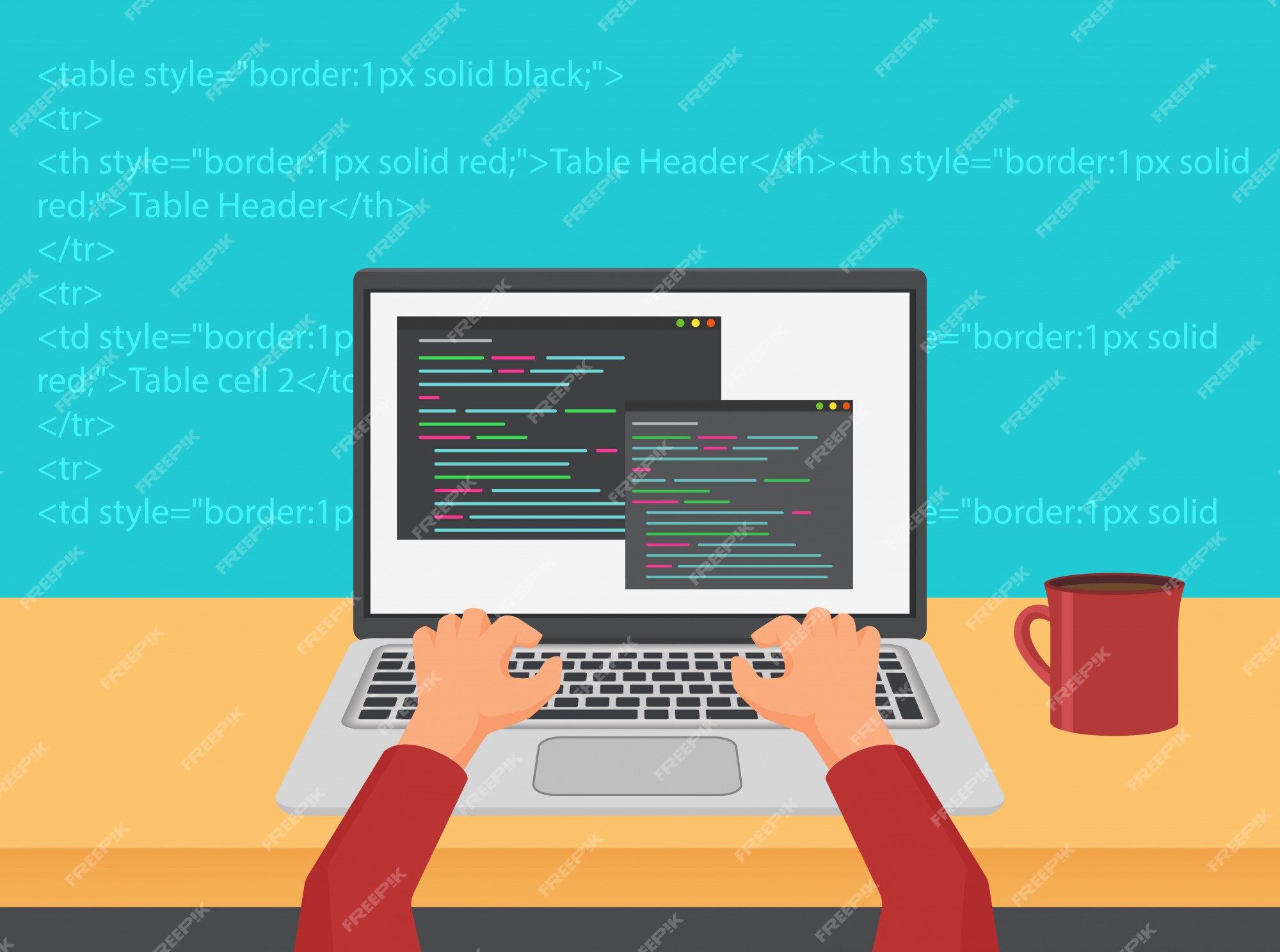 Premium Vector | Programming, coding and web development code concept