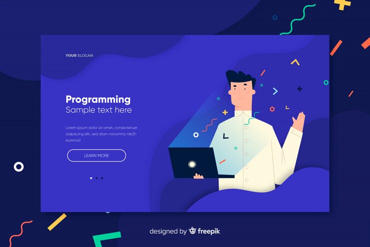 Free Vector programming landing page