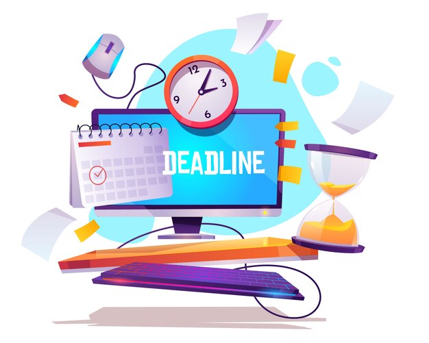 Project deadline, job organization poster