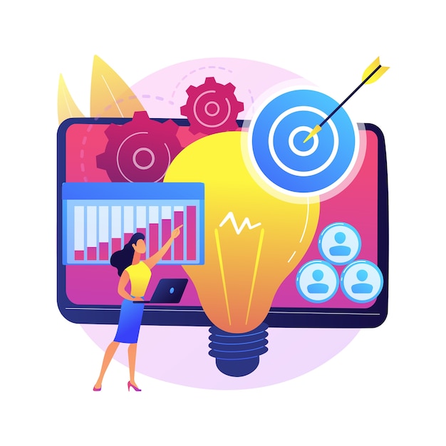 Free vector project initiation abstract concept   illustration. project documentation, business analysis, vision and scope, determine goals, task assignment, timeframe and timeline