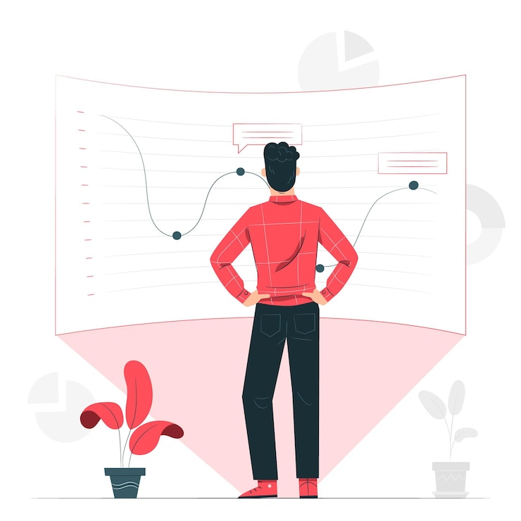 Free Vector projections concept illustration