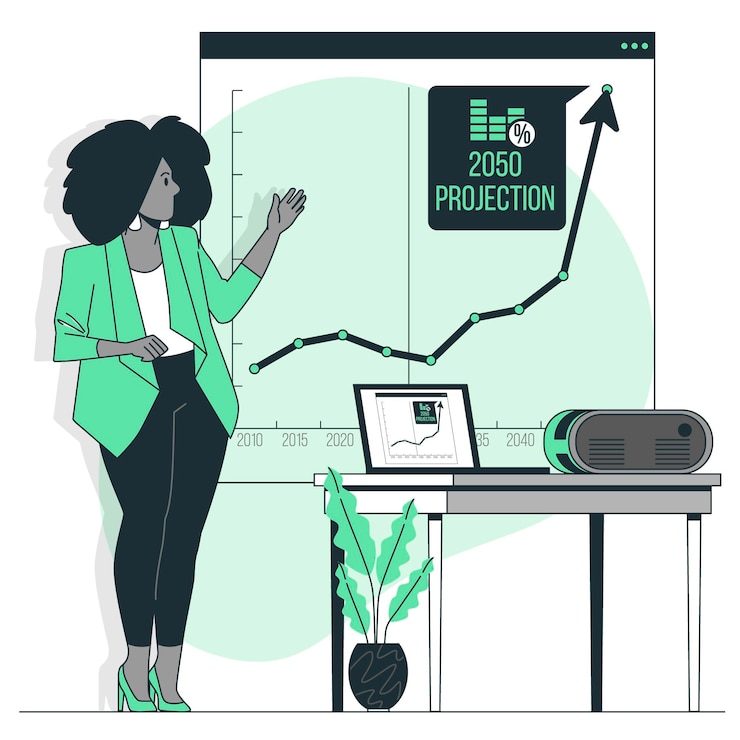Free Vector projections concept illustration