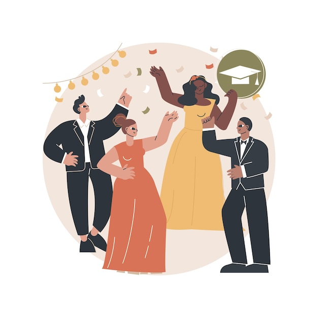 Free vector prom party abstract illustration