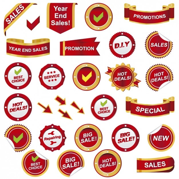 Free vector promotion badges