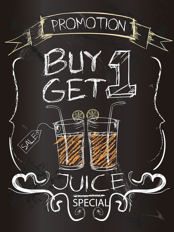 मुफ़्त वेक्टर promotion chalk board design