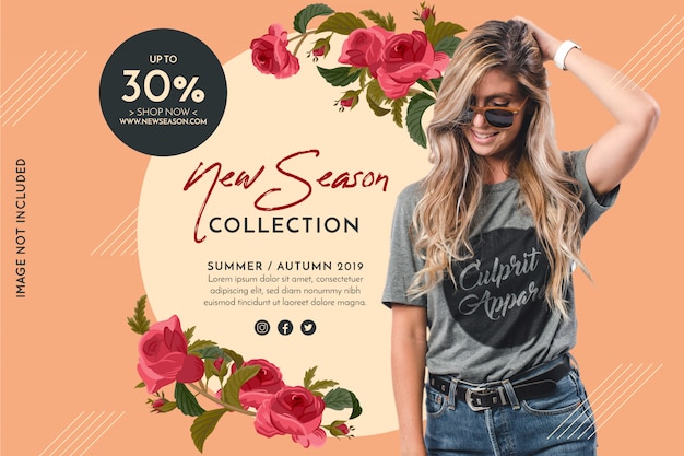 Free vector promotion fashion banner