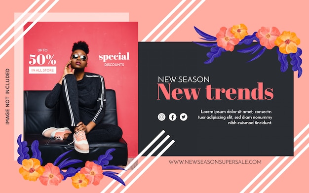 Free vector promotion fashion banner