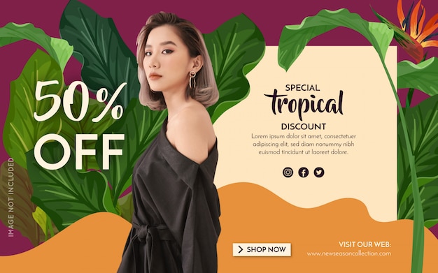 Promotion Fashion Tropical banner