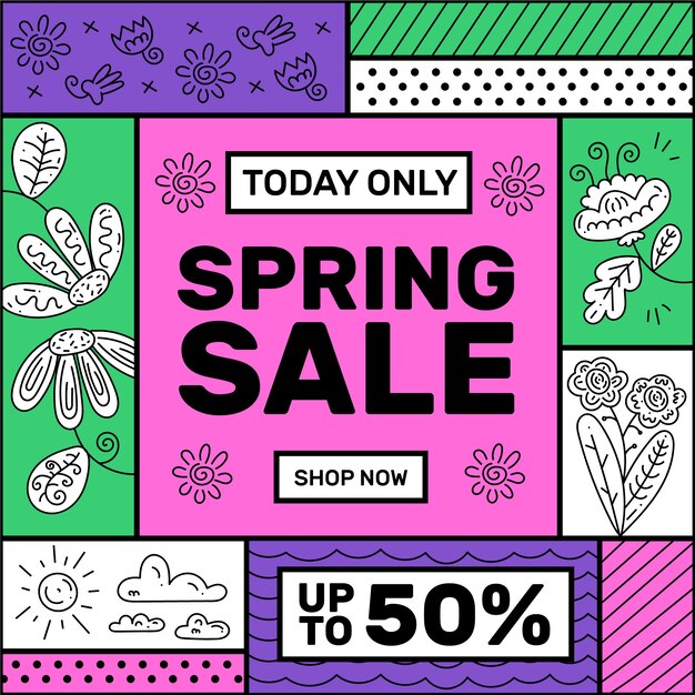 Promotional spring sale design