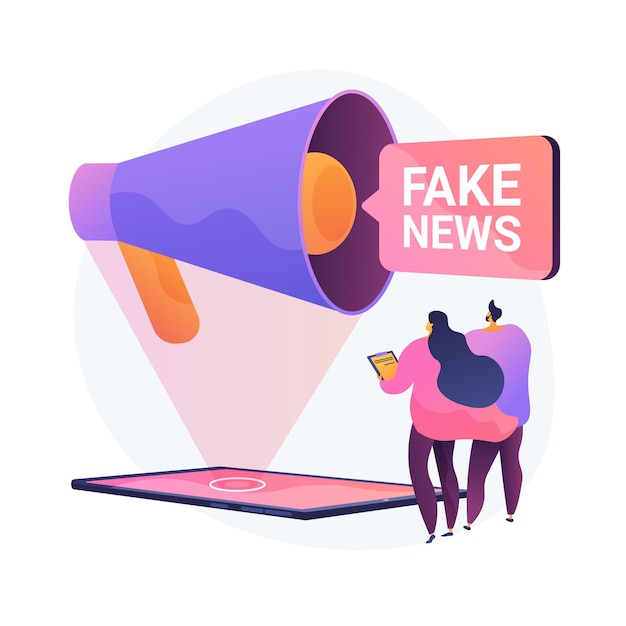 Free vector propaganda in media. news fabrication, misleading information, facts manipulation. misinformed people, disinformation spread. fraud journalism. vector isolated concept metaphor illustration