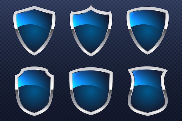 Free vector protect guard shield plain line concept