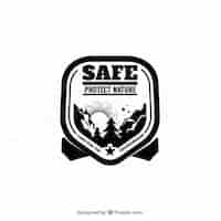 Free vector protect nature badge