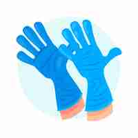 Free vector protective gloves concept