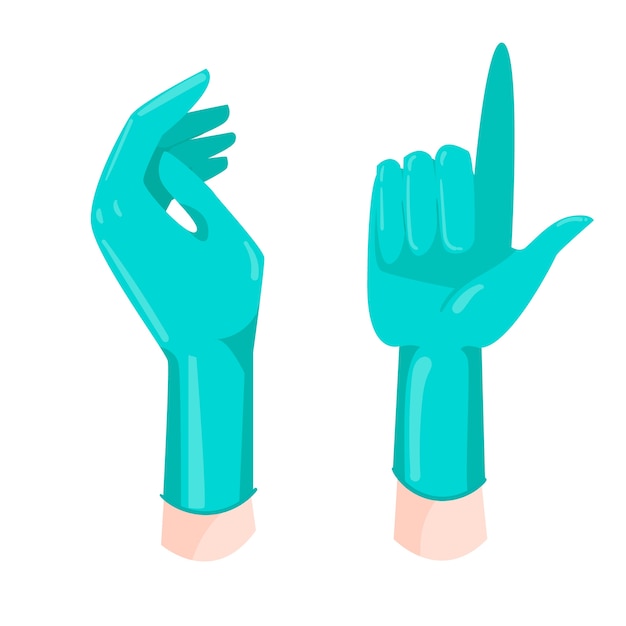 Free vector protective gloves concept