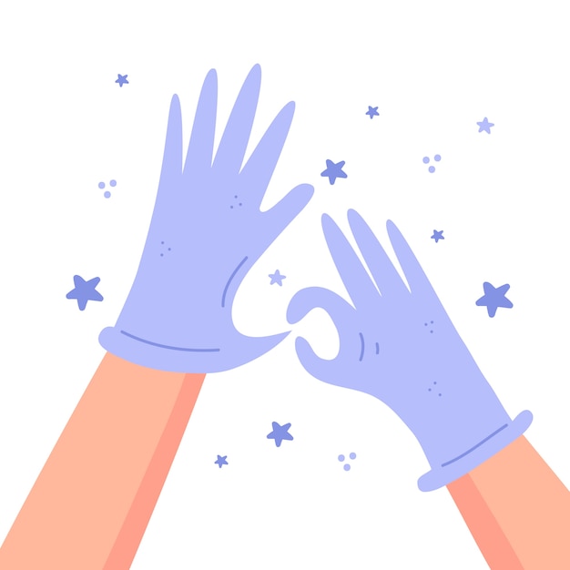 Free vector protective gloves concept