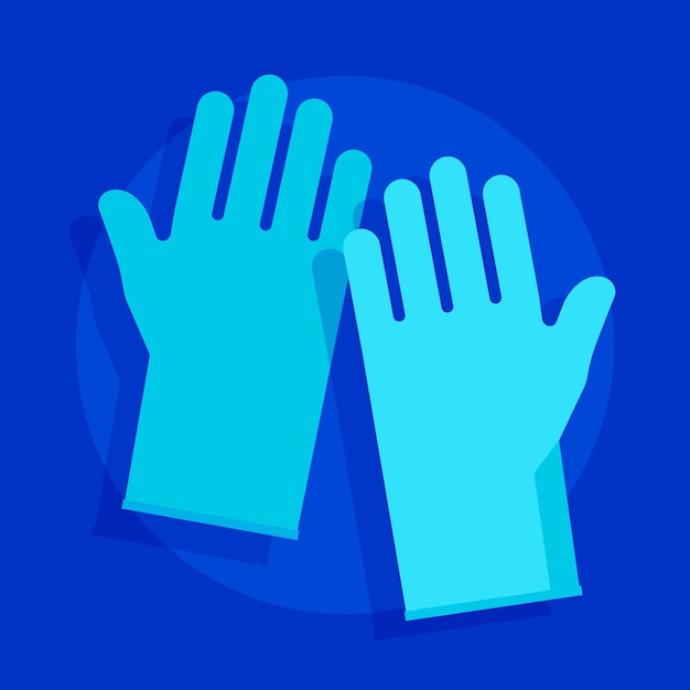 Free vector protective gloves concept