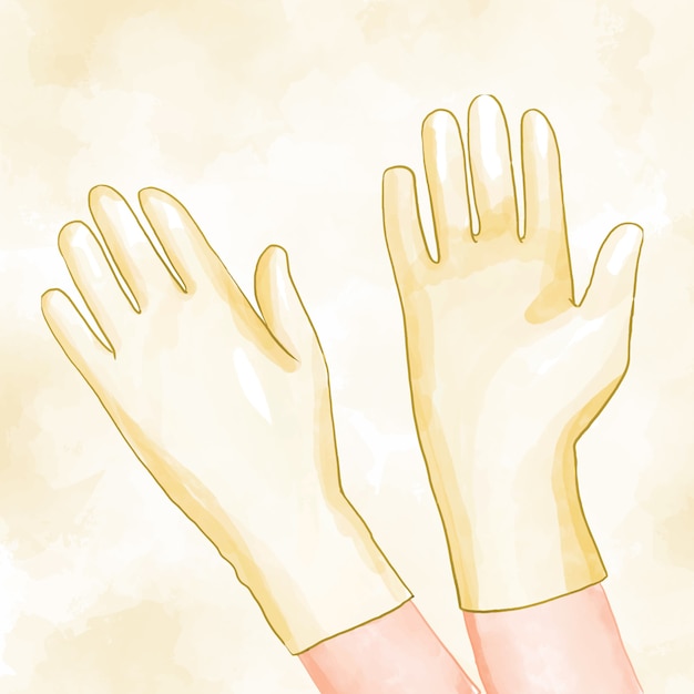 Free vector protective gloves theme